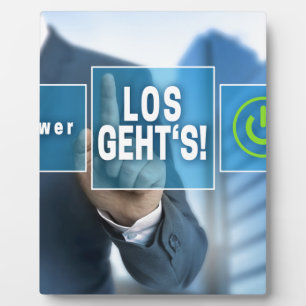 Here we go (german los gehts) touchscreen concept plaque