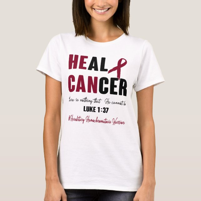 Hereditary Hemochromatosis Awareness Ribbon Suppor T-Shirt (Front)