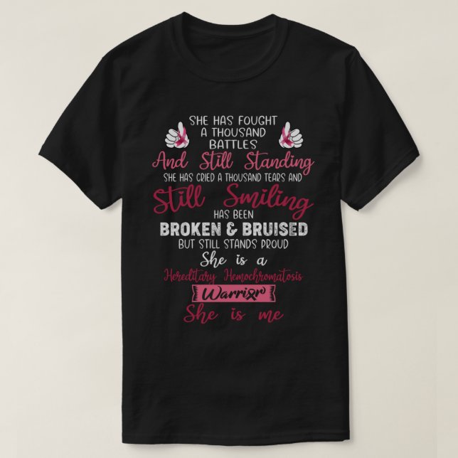 Hereditary Hemochromatosis Awareness, She is A Her T-Shirt (Design Front)