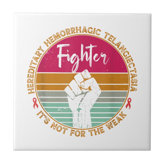 Hereditary Hemorrhagic Telangiectasia awareness Fi Ceramic Tile (Front)