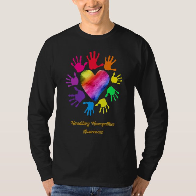 Hereditary Neuropathies Awareness Hands T-Shirt (Front)