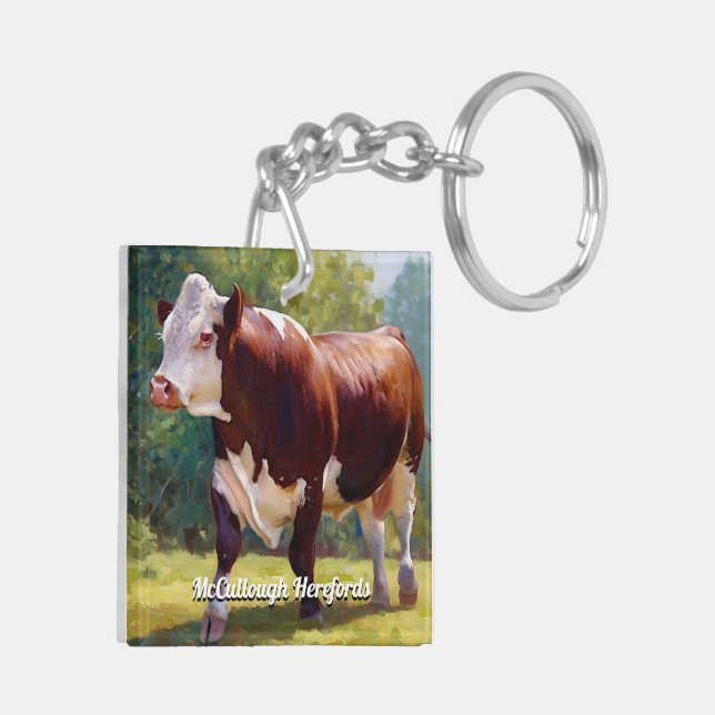Hereford Bull  Key Ring (Back Left)