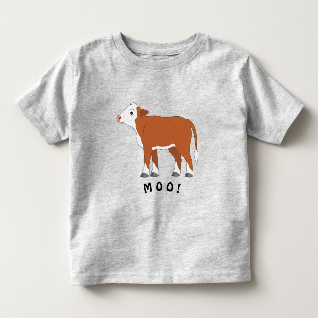 Hereford Calves Go Moo! Toddler T-Shirt (Front)