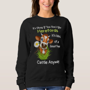 Hereford Cattle Cow Herd Livestock Hereford Breede Sweatshirt
