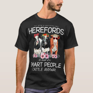 Hereford Cattle Cow Herd Livestock Hereford Breede T-Shirt