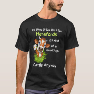 Hereford Cattle Cow Herd Livestock Hereford Breede T-Shirt