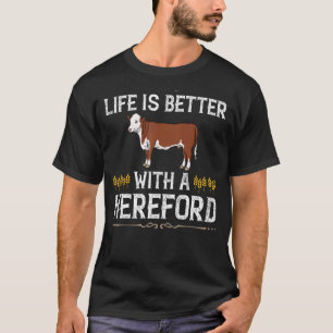 Hereford Cow Cattle Bull Beef Farm T-Shirt