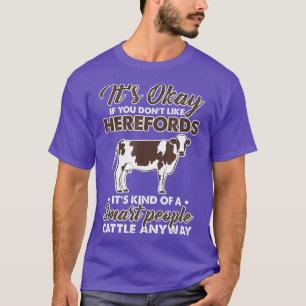 Hereford Cow Farmer Agriculture Farming Humour T-Shirt