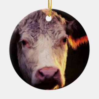 Hereford Cow Ornament Painting