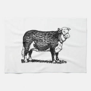 Hereford Cow Tea Towel
