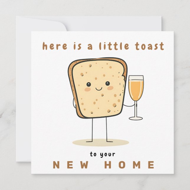 Here's a Little Toast to Your New Home Holiday Car Card (Front)