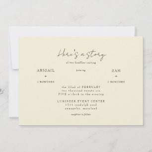 Here's a Story Yellow Wedding Invitation