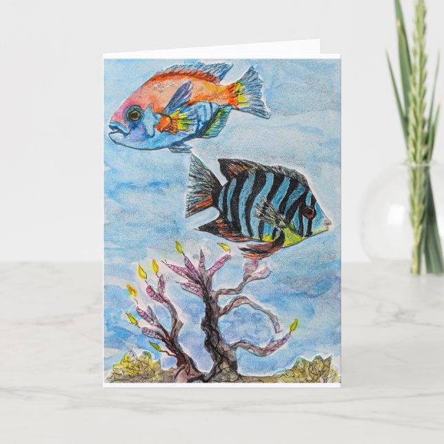 Here's Fishing You a Happy Birthday! Card (Front)