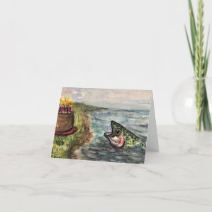 Here's Fishing You a Happy Birthday Thank You Card