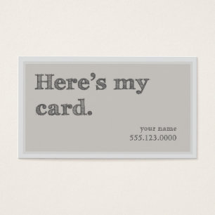 "Here's My Card" Networking Groupon