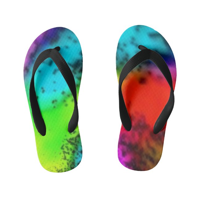 "Here's the Colour" Custom Flip Flops, Kids Kid's Thongs (Footbed)