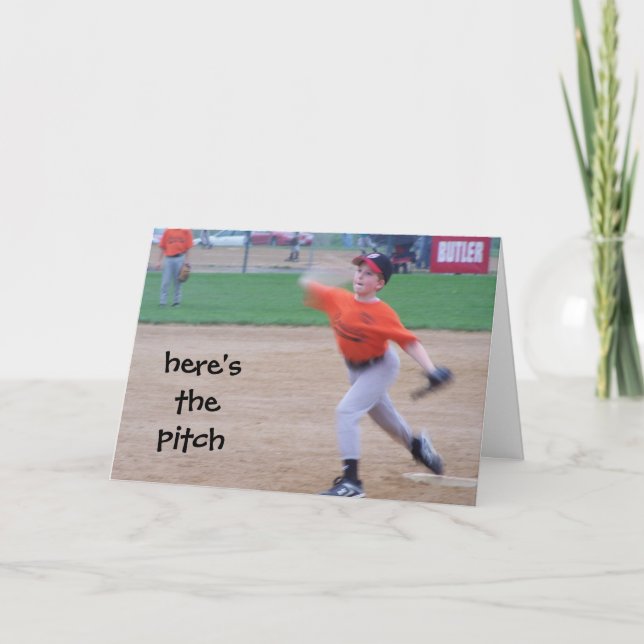 "HERE'S THE PITCH" BE MINE - VALENTINE HOLIDAY CARD (Front)
