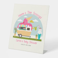 Here's The Scoop Ice Cream Camper Girl Baby Shower