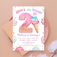 Here's the Scoop Ice Cream Doughnut 2nd Birthday