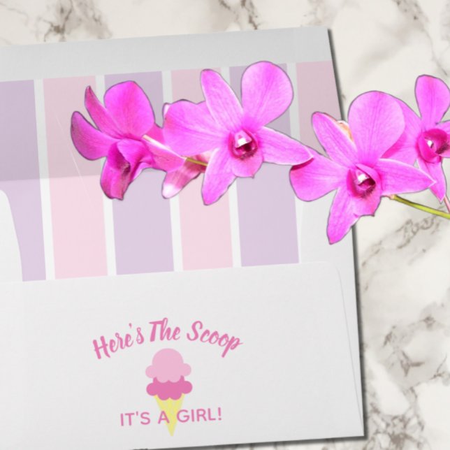 Here's The Scoop Ice Cream Summer Baby Shower Envelope (Creator Uploaded)