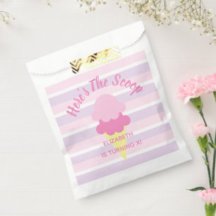 Here's The Scoop Ice Cream Summer Birthday Favour Bag