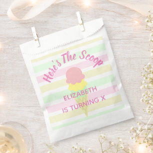 Here's The Scoop Ice Cream Summer Birthday Favour Bag
