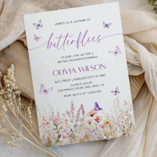 Here's to a Lifetime of Butterflies Bridal Shower Invitation