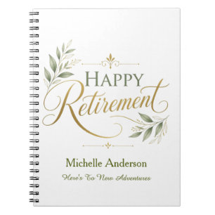 Here's To New Adventures Personalised Name Notebook