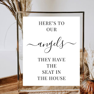 Here's to Our Angels Memorial Wedding Printable Poster