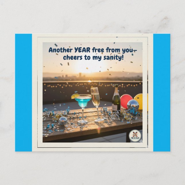 Here's to sanity holiday postcard (Front)