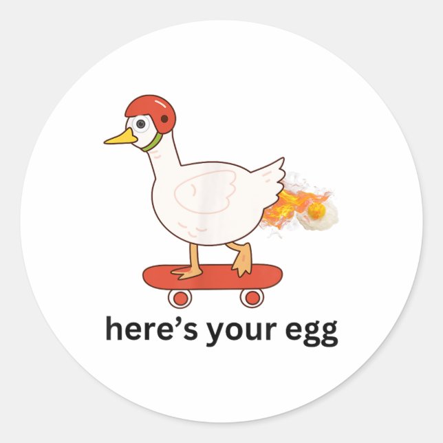 Heres Your Egg _1  Classic Round Sticker (Front)