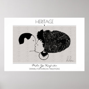 Heritage African Black Love Brown Love  Poster