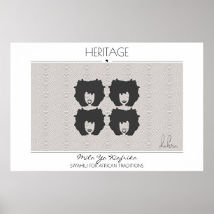 Heritage African Women Moods Poster