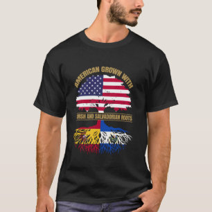Heritage American Grown with Spanish Salvadorian R T-Shirt