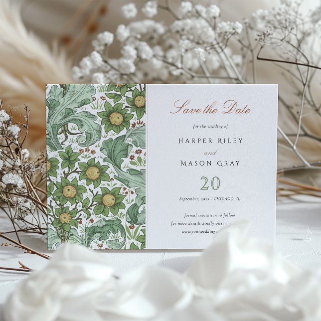 Heritage Botanical Save the Date Morris Invitation (Creator Uploaded)
