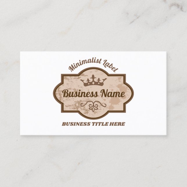 Heritage Dessert Studio Monogram Business Card (Front)