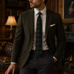 Heritage Evergreen Tartan Plaid Luxury Winter Tie