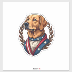 Heritage Golden Retriever Patriotic Vintage Tee 4