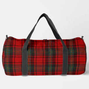 Heritage Holiday Red Scottish Tartan Christmas Duffle Bag