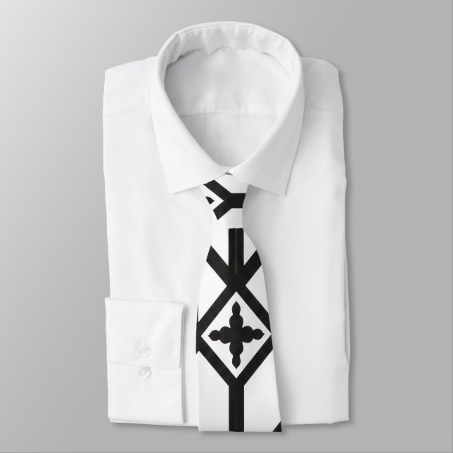 Heritage Lattice line Tudor Architecture inspired Tie (Tied)