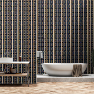 Heritage Luxe No. 2 (Indigo + Earth) Luxury Wallpaper