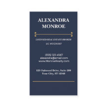 Heritage Luxury Vertical Real Estate Business Card
