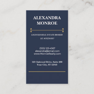 Heritage Luxury Vertical Real Estate Business Card