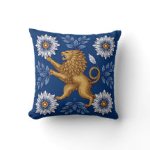 Heritage Motif Lion Throw Pillow