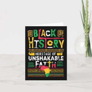 Heritage Of Unshakeable Faith Black History Month Card