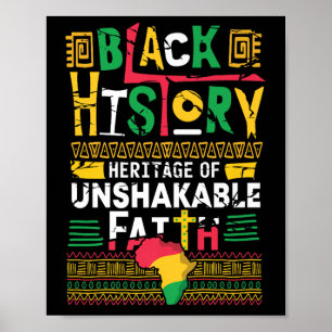 Heritage Of Unshakeable Faith Black History Month  Poster