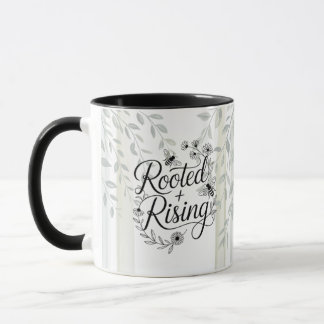Heritage Rooted and Rising Botanical Quote Mug