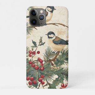 Heritage Songbird Holly Christmas Cream Woodland iPhone 11 Pro Case