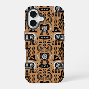 Heritage Totem – African Tribal Animal Pattern iPhone 16 Case