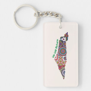 Heritage Within the Map of Palestine Key Ring
